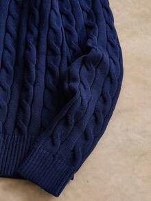 HIMLAND Men's Casual Loose Fit Long Sleeve Knit Sweater, & Daily Wear, School