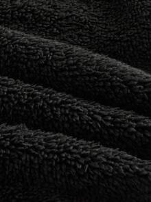 HIMLAND 男士休闲斜插口袋针织抓绒裤，秋冬款 - 黑色 - 查看 5