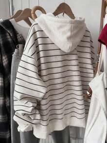 Sparklyn 少女休闲条纹卫衣，秋冬季