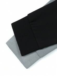 Manfinity Homme 男士条纹长袖休闲通勤 Polo 衫 - 灰色 - 查看 6