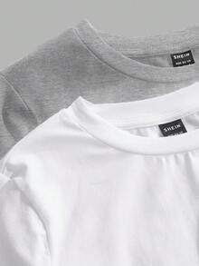 Tseoso 两件套女士花卉纯色及纯色95%棉圆领休闲修身长袖T恤套装，适合秋冬季穿着 - 彩色 - 查看 3