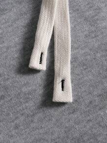 PAVTROS Men Hoodie Co-Ords,Men's Streetwear,Baggy,Brand,I Love My Boyfriend,Graphic,Boyfriend,Men's Hooded Sweatshirt Set With Structural Line Splicing, Foam Print, And Star Pattern. - Light Grey - View 13