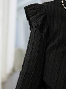 SHEIN 女童纯色圣诞休闲短袖长袖连衣裙