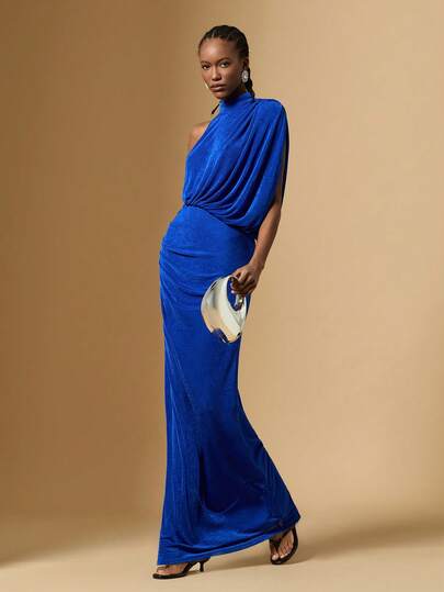 Briarwyn Vestido elegante de unicolor con pliegues para mujer, de verano