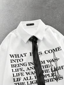 ROMWE MEN 男士休闲长袖衬衫，学院风