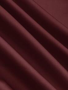 SHEIN Belle Burgundy Red Draped Front Split Back Cami Bridesmaid Dress - Coffee Brown - View 3