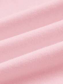 SHEIN BASICS maglietta casual da donna a maniche corte, vestibilità morbida e ampia, spalle scoperte, colore tinta unita, estiva - Rosa Baby - Visualizzare 8