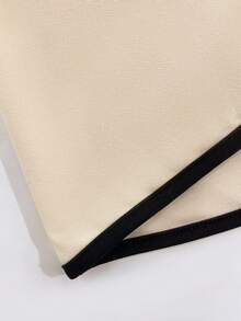 Franclia Autumn/Winter Bandeau Top, Tight Waist Charming Women Bandeau Blouse - Apricot - View 4