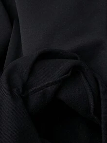 Musera Sport 寬鬆刺繡運動連帽衫 健身 Padel 運動服 體育健身房運動訓練 - 黑色 - 查看 7
