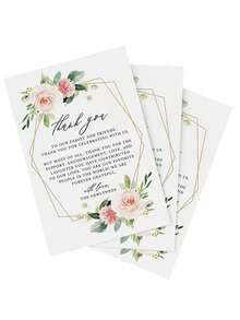 50张/100张婚礼感谢卡，适用于婚礼回礼、招待会、派对、活动和婚礼餐桌装饰 - 彩色 - 查看 5