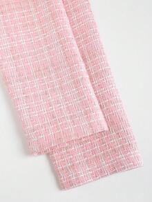 Sweetra Bộ 2 bộ vest đỏ cổ điển dành cho nữ, bộ áo khoác eo và váy cao cấp mang lại cảm giác cổ điển, trang phục Y2K, váy dự tiệc Giáng sinh cho năm mới - Hồng - Xem 3