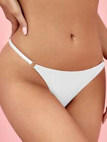 Ring Linked Sexy G-String Bridallingerie - White - View 4