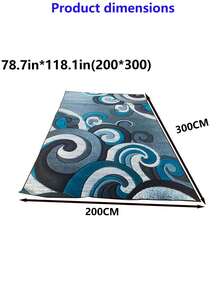 Una alfombra de área de estilo abstracto minimalista moderno con textura alta y baja, diseño bohemio, ligera, antideslizante, antimanchas, lavable, adecuada para dormitorios, salas de estar, pasillos, entradas y decoración del hogar, con felpa de cristal, 700g por metro cuadrado, base de plástico con puntos y un grosor de 5mm - Multicolor - Ver 12