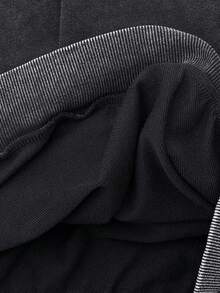 Bloopia Women's Vintage High Neck Zip-Up Sweatshirt, Autumn/Winter - Dark Grey - View 7