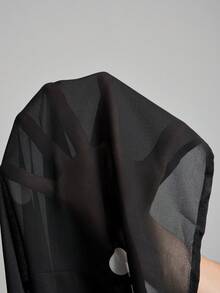 Ontre 2026春夏女士长款波点连衣裙，黑白配色，适合派对和情人节穿着，A字版型，收腰设计，长袖，圆领，休闲时尚，商务休闲，通勤穿着，显瘦，都市日常穿搭，简约优雅，百搭长裙 - 黑色 - 查看 7