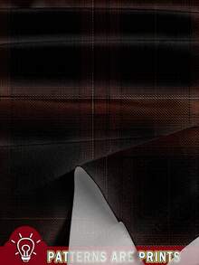 EMERY ROSE Váy dài vừa phải họa tiết kẻ caro đỏ nâu thanh lịch, giản dị dành cho nữ, phong cách đa năng, phù hợp cho mùa thu/đông - Nhiều màu - Xem 3