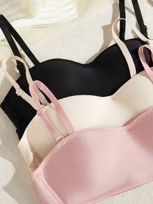 Tween Girl Strapless Non-Slip Bra, Detachable Strap, Versatile - Multicolor - View 3