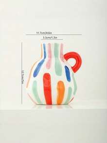 Joivida Creative And Adorable Ceramic Vase | A Luxurious And Sophisticated Decorative Piece For The Living Room | A Miniature Vase With A Unique And Distinctive Design | Suitable For Display In Living Rooms, Hallways, Bookshelves, Wine Cabinets, TV Stands, And As A Home Decoration. - Multicolor - View 21