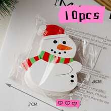 100/50/10pcs Christmas Lollipop Holder Cards, Snowman, Gingerbread Man Candy Cane Holder, Christmas Gift Card Sleeves, Classroom Gifts, Christmas Decorations, Bulk Holiday Cards For Neighbors & Teachers, Christmas Message Cards, For Candy Cane Christmas Party Favors - Multicolor - View 8