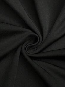 Sweetra 大码女式黑色时尚低胸垂褶领修身针织连衣裙，适合作为晚礼服、秋季服装、机场穿搭、旅行装、生日礼服、夜店派对礼服、正式女士礼服、晚礼服、露背礼服、婚礼宾客礼服、浪漫连衣裙 - 黑色 - 查看 5