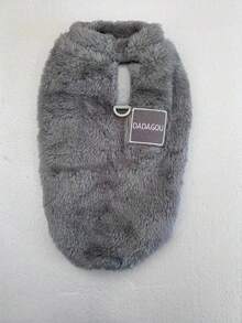 1件可爱款式，秋冬季，猫/狗适用，小型宠物 - 灰色 - 查看 5