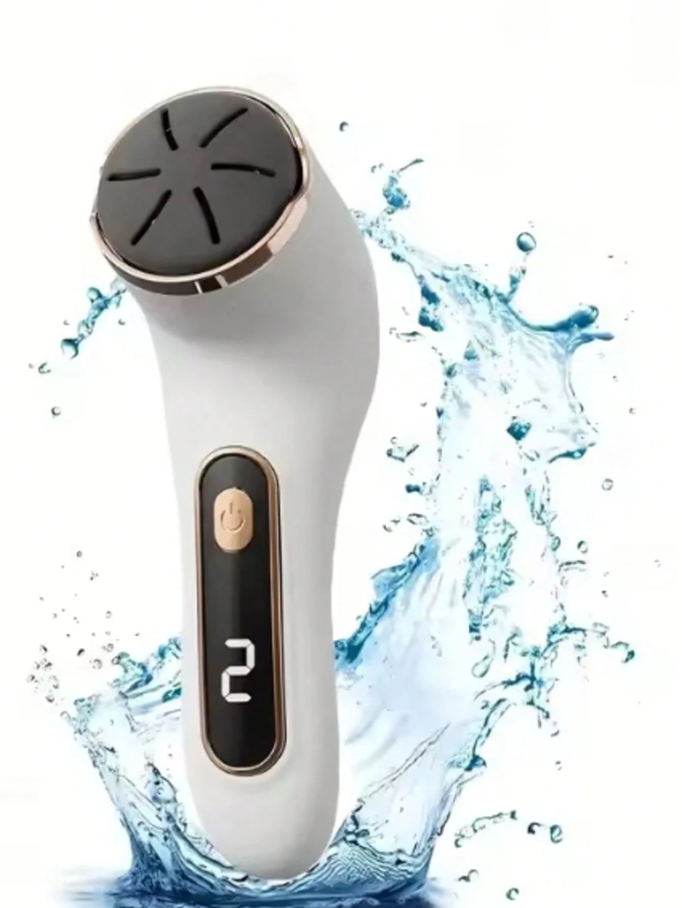 Teckwe 1台数码显示电动磨脚器，两档速度，可充电，适用于厚皮革抛光，1200mAh电池 - 彩色 - 查看 1