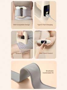 Teckwe Fascia Ring Massager, Fully Upgraded Multifunctional Fascia Ring Massager With Adjustable Back Support, Shoulder And Neck Yoga Ring, Mini Liposuction Device.(This Product Does Not Include A Belt) Type-C Charging (1200mAh - Two 1200mAh Batteries In Series) - Multicolor - View 5