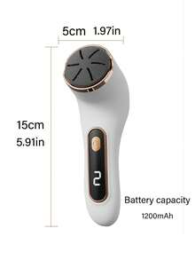 Teckwe 1台数码显示电动磨脚器，两档速度，可充电，适用于厚皮革抛光，1200mAh电池 - 彩色 - 查看 6