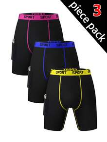 Velminro 男士字母弹力腰带透气平角内裤 - 彩色 - 查看 1