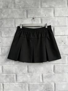 Sunspun Váy đen in hình trái tim ngày lễ tình nhân cỡ lớn dành cho nữ - màu đen - Xem 2