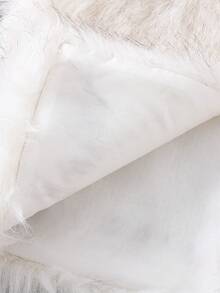 Young Girl Furry Gradient Color Block Open Front Fuzzy Coat Sleeveless Vest,Cute Casual, Fashionable, Mom And Daughter & Sisters Matching. Girls Winter Outfit Sets, Elegant Fleece Jacket Coat For Girls, Fur Jacket Kids