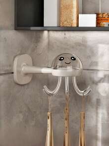 Zazumi Octopus Rotating Hooks No Drill Wall Mounted Storage Rack Strong Adhesive Multi Functional Organizer For Kitchen Bathroom Office Christmas Stocking Fillers Holiday Gift Ideas Scandinavian Style Must Haves - Multicolor - View 11