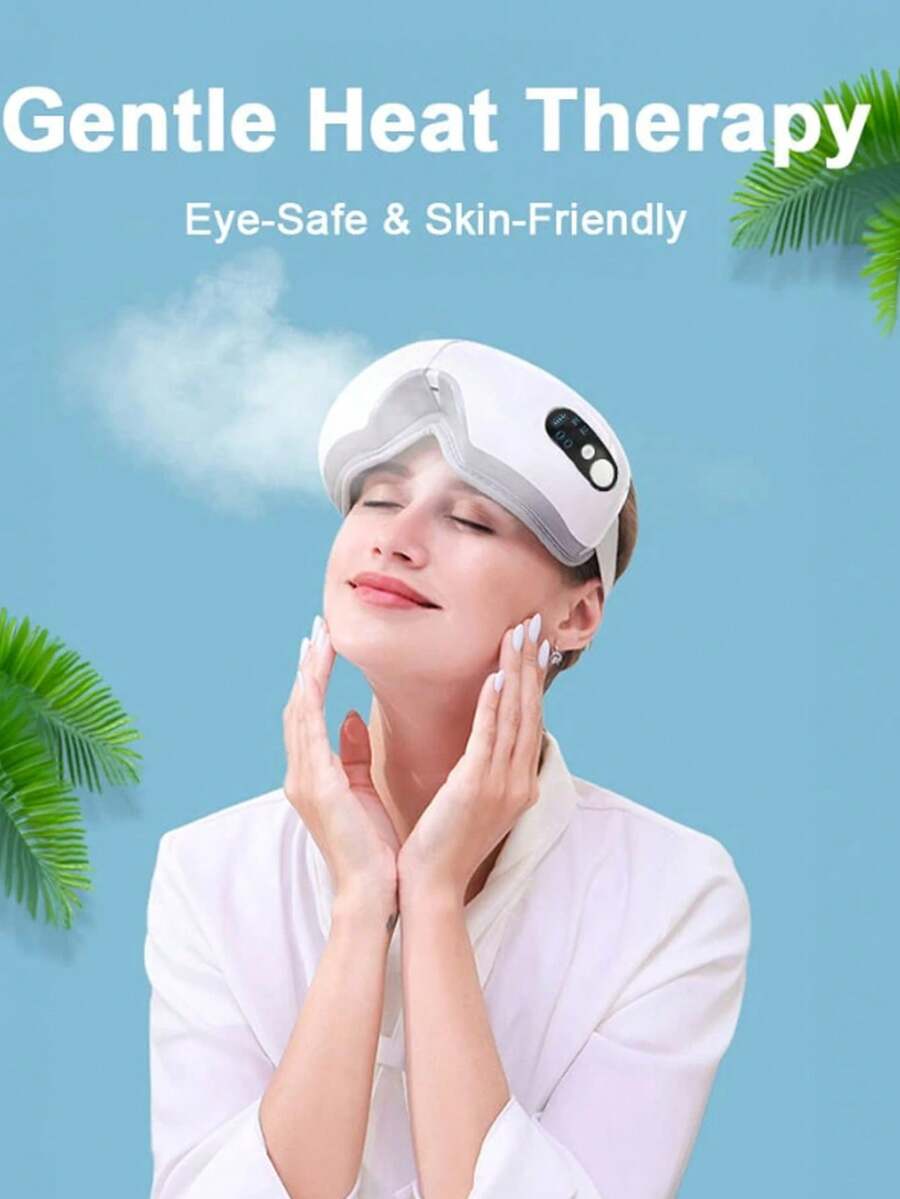 Teckwe 加热眼部按摩器，加热眼罩，缓解偏头痛，呵护双眼，三种按摩模式，面部按摩器，有效缓解眼疲劳、黑眼圈和眼睛干涩，超长续航，睡眠眼罩，男女皆宜的理想礼物。1200mAh - 彩色 - 查看 1