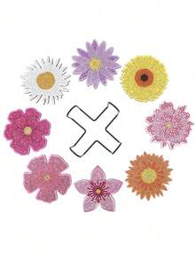 Zazumi DIY钻石画套装 - 8件套DIY钻石画艺术套装 | 花卉图案杯垫，独特造型水晶人造钻石马赛克工艺品 - 送给女性的独特礼物，减压爱好，友谊日礼物创意 - 彩色 - 查看 12