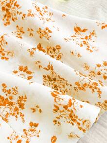 Trelyra 休闲 - 度假休闲系带随机印花花卉衬衫 - 黃色 - 查看 5