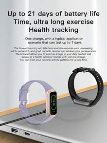 Teckwe 運動智慧手環 120mAh 健康監測，支援 24 小時定時心率/血壓/血氧監測、睡眠監測、計步、時尚手環拍照控制、居家健康、秒錶，是全球運動愛好者與注重健康人士的理想選擇 - 彩色 - 查看 5