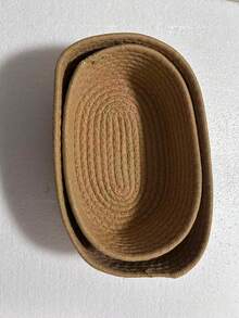 Giỏ đựng đồ hình bầu dục tối giản, hộp đựng đồ dùng nhà cửa cho phòng khách và phòng tắm, hộp đựng đồ ăn nhẹ, trái cây, đồ chơi, giỏ quà trang trí cho lối vào và trang trí nhà cửa. - Màu Khaki - Xem 19