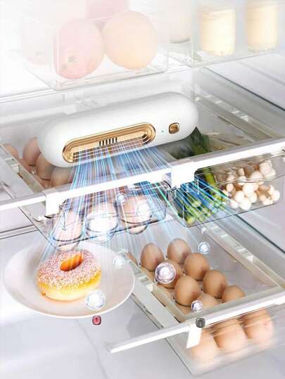 Teckwe Refrigerator Deodorizer, Air Purifier, Odor Eliminator, Fruit And Vegetable Preservation Machine, Household Garment And Shoe Cabinet Purifier.1200mAh