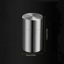 1pc 304 Stainless Steel Airtight Canister, Food Dry Fruit Storage Container, Grain And Tea Leaves Canister, Kitchen And Outdoor Supplies - Silver - View 10