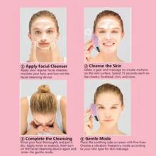 Teckwe Silikon Elektrisk Ansiktsrengöringsborste Ultraljudstvättinstrument Djupporrengöring Ansiktsvibrationsmassage Avslappningsverktyg 150mAh