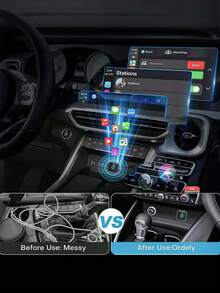 Teckwe Carplay Android Android 汽车二合一适配器，适用于金属后视镜，全新汽车配件