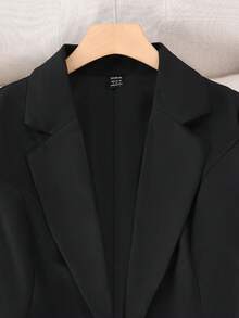 Franclia 3/4 Sleeve Linen Blazer With Notched Lapel And Cinched Waist, Office/Commuter Wear