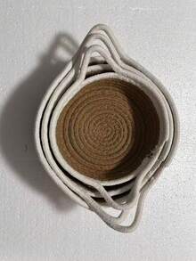 Giỏ đựng đồ hình bầu dục tối giản, hộp đựng đồ dùng nhà cửa cho phòng khách và phòng tắm, hộp đựng đồ ăn nhẹ, trái cây, đồ chơi, giỏ quà trang trí cho lối vào và trang trí nhà cửa. - Màu Khaki - Xem 18