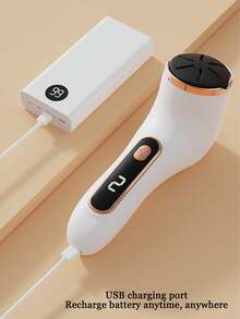 Teckwe 1台数码显示电动磨脚器，两档速度，可充电，适用于厚皮革抛光，1200mAh电池 - 彩色 - 查看 9