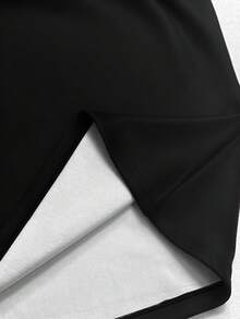 EMERY ROSE Plus Size Women Lace Patchwork Thermal Lined Camisole - Black - View 3