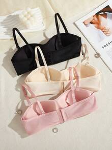 Tween Girl Strapless Non-Slip Bra, Detachable Strap, Versatile - Multicolor - View 2