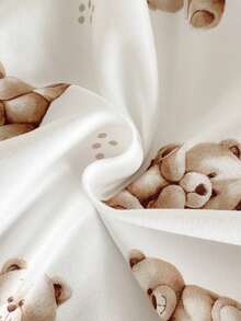 Newborn Sweet Bear Cotton Loungewear 6-Piece Set - Beige White Sweet Bear Cotton Loungewear 6-Piece Combo Sweet Bear Design Beige White Sweet Color Long Sleeve Footed Romper Sweet Bear Bodysuit Pants Hat Set 6-Piece Combo Social Media Style Sweet Bear 2026 New Year Holiday Essential Spring Summer Autumn Winter Newborn Sweet Bear Cotton Loungewear 6-Piece Set