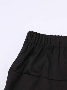 Sunspun Váy đen in hình trái tim ngày lễ tình nhân cỡ lớn dành cho nữ - màu đen - Xem 5