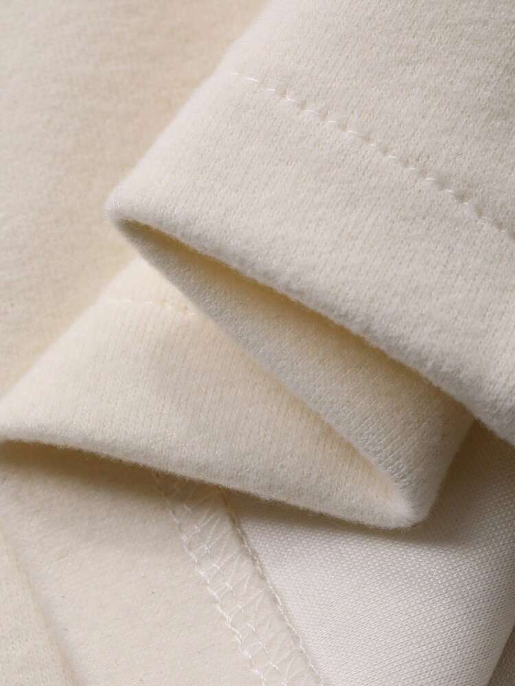 Women's Casual Solid Color Straight Leg Patchwork Waist Pants, Autumn/Winter