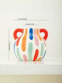 Joivida Creative And Adorable Ceramic Vase | A Luxurious And Sophisticated Decorative Piece For The Living Room | A Miniature Vase With A Unique And Distinctive Design | Suitable For Display In Living Rooms, Hallways, Bookshelves, Wine Cabinets, TV Stands, And As A Home Decoration. - Multicolor - View 20